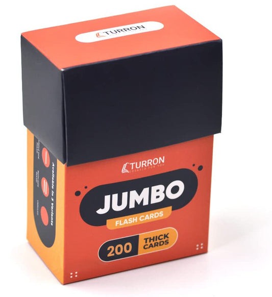 Turron 4x6 Inches Jumbo Big Index Flash Cards Tray - 200 Cards
